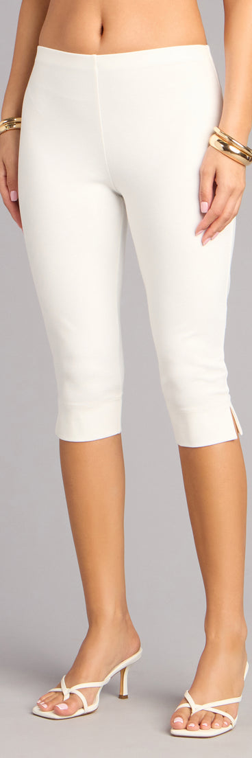 Plans Secured Ponte Capri Pants