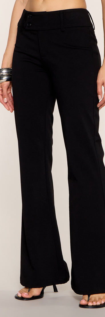 Waist Down Ponte Flare Trouser Pants