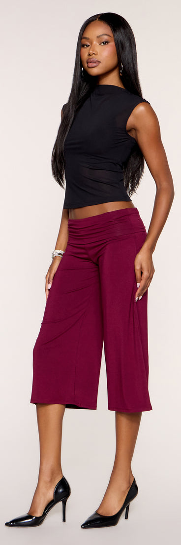 Wide Move Wide Leg Cropped Gaucho Pants
