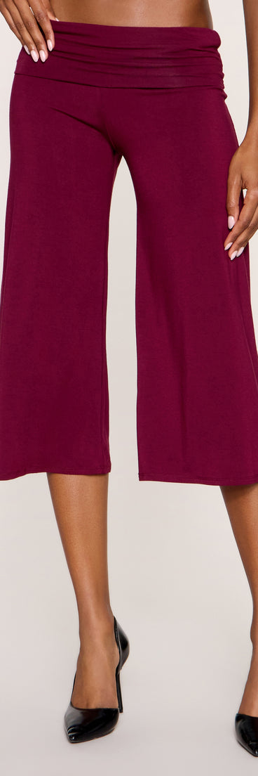 Wide Move Wide Leg Cropped Gaucho Pants