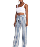 Tied To Stripes High Waist Pants