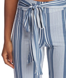 Tied To Stripes High Waist Pants