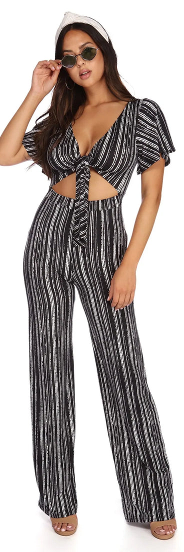 Trendy In Stripes Jumpsuit
