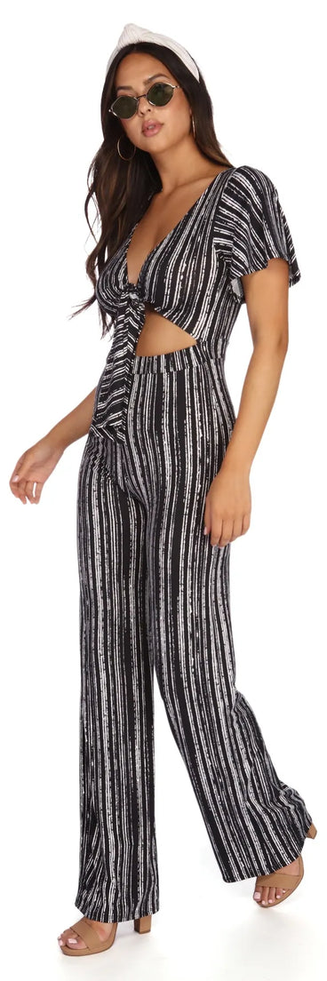 Trendy In Stripes Jumpsuit