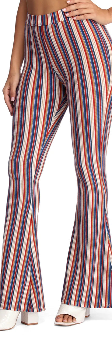 Stripes For Days Flare Pants
