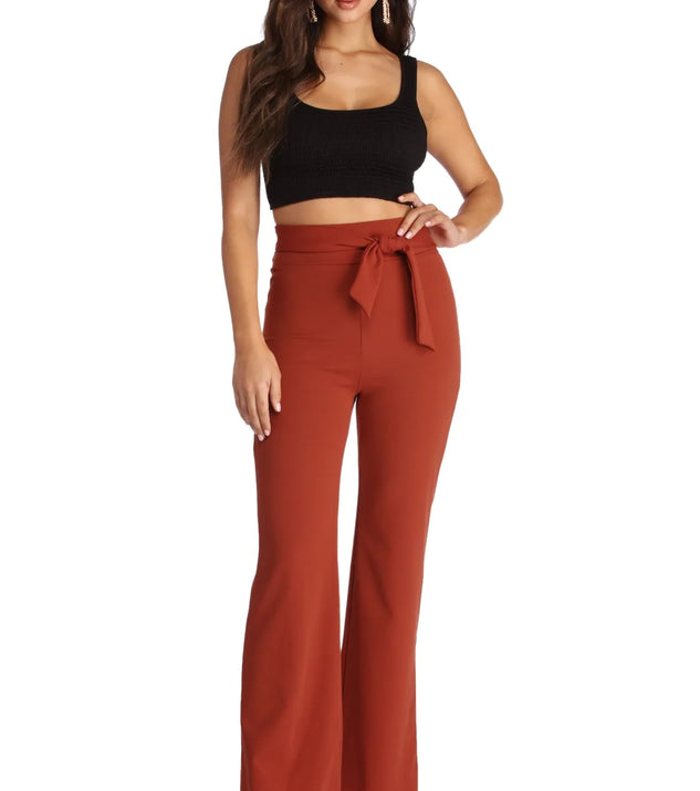 ★★！！☆☆！アンドマリー Highwaist ribbon pants ANDMARY】Highwaist ribbon pants