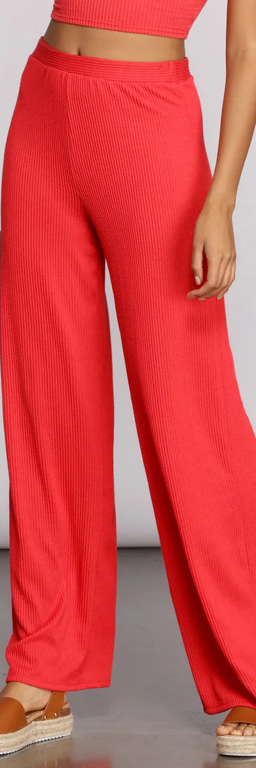 Keeping Knit Sassy Wide Leg Pants