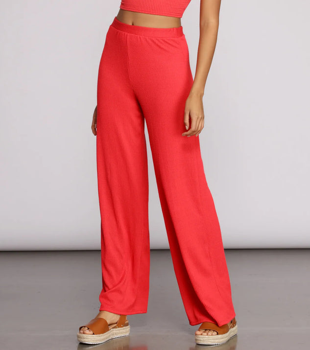 Keeping Knit Sassy Wide Leg Pants