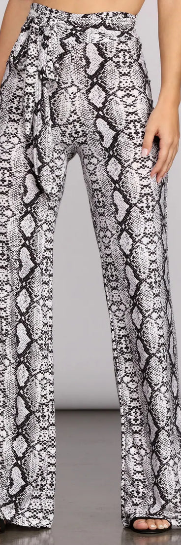 Stunning Snake Wide Leg Pants