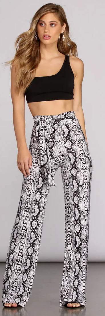 Stunning Snake Wide Leg Pants