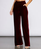 Velvet Glamour High Waist Pants