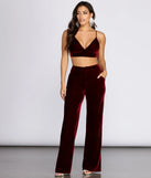 Velvet Glamour High Waist Pants