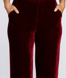 Velvet Glamour High Waist Pants
