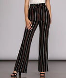 Stylin Striped High Waist Pants