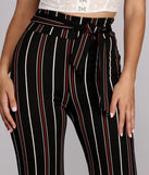 Stylin Striped High Waist Pants