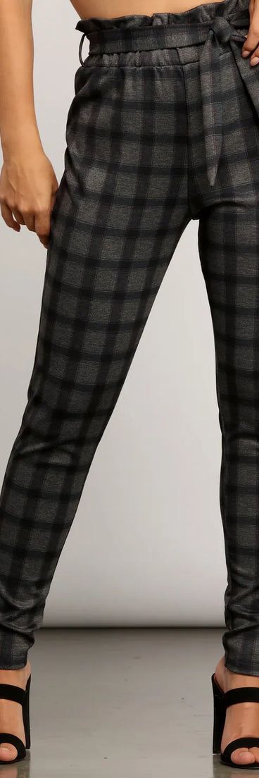Mad For Plaid Paperbag Pants