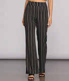 Sleek In Stripes High Waist Pants