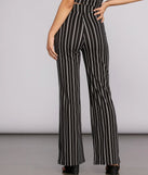 Sleek In Stripes High Waist Pants