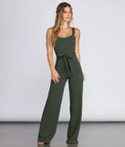 Such A Sweetheart Tie Waist Jumpsuit
