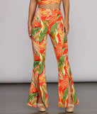 To Paradise Printed Flared Pants