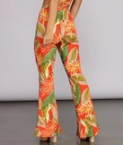 To Paradise Printed Flared Pants