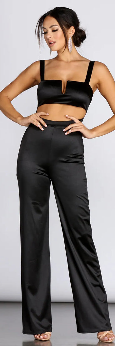 The A-List Satin Jumpsuit