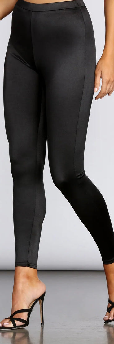 Sleek In Satin Leggings