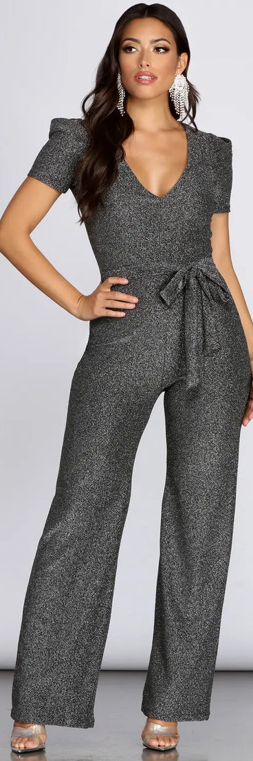Go Your Own Way Glitter Jumpsuit