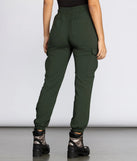 High Waist Knit Cargo Joggers