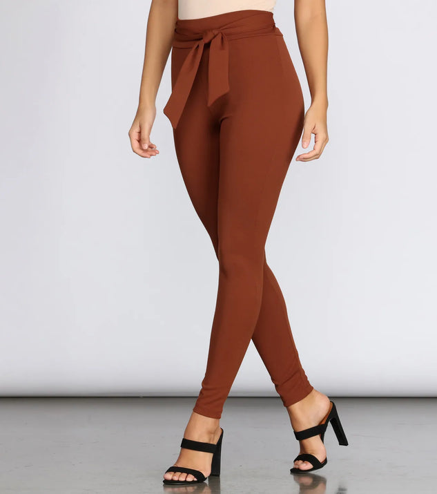 Office Hottie High Waist Tie-Front Pants