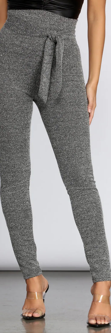 Tweed High Waist Trousers