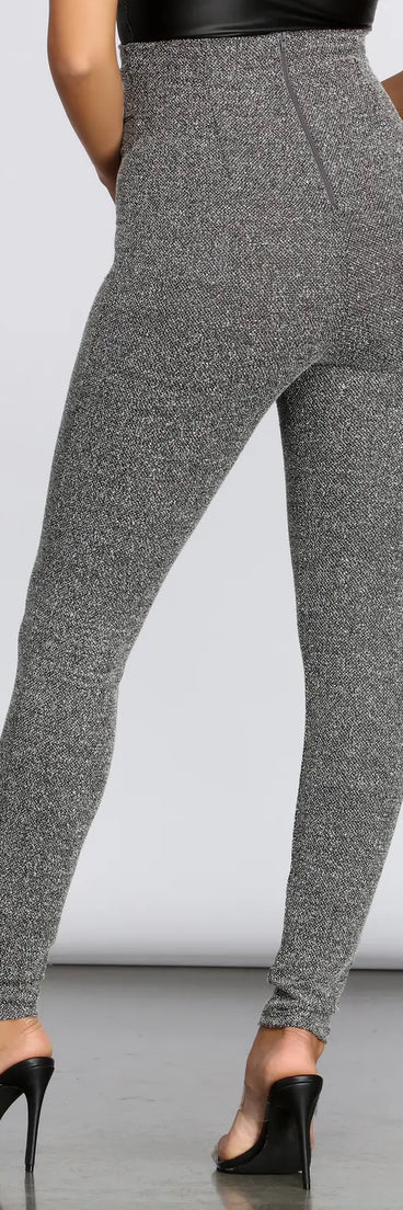 Tweed High Waist Trousers