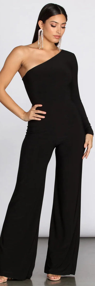 On Show One Shoulder Jumpsuit