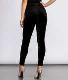 Tie Waist Velvet Skinny Pants
