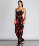 Floral Feeling V Wire Jumpsuit
