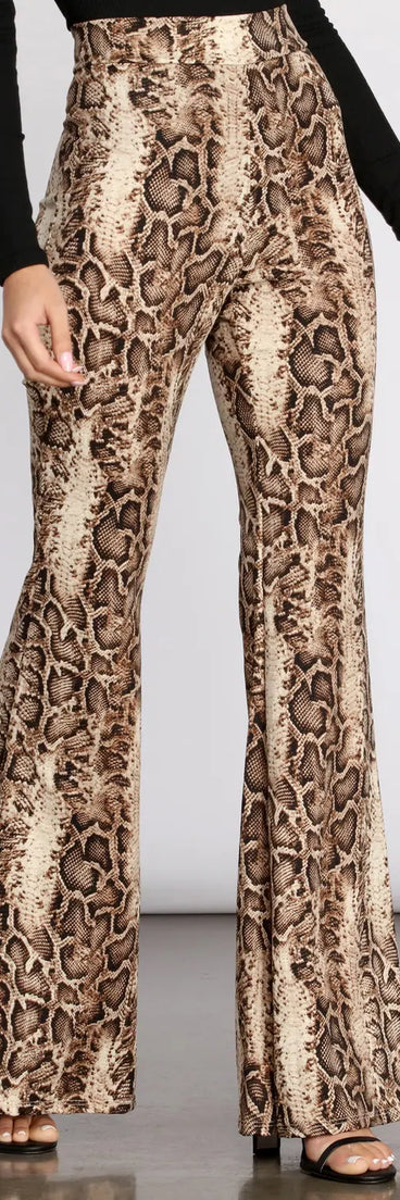 Snake Up Your Style Flare Pants