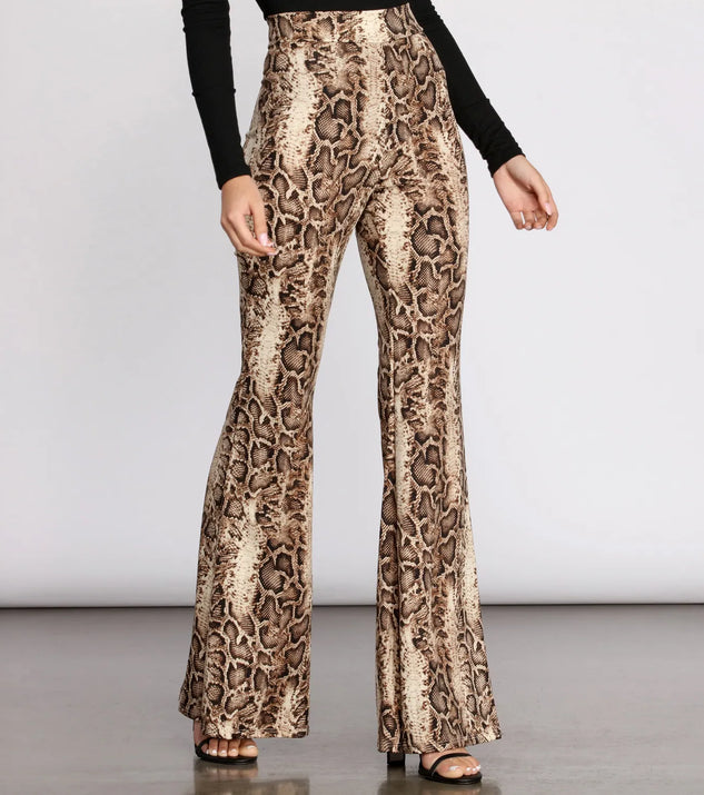 Snake Up Your Style Flare Pants