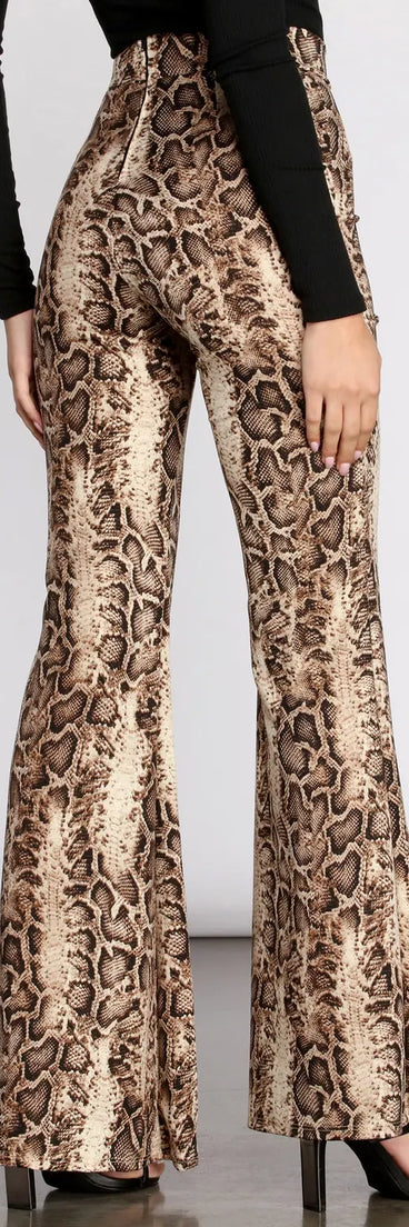 Snake Up Your Style Flare Pants