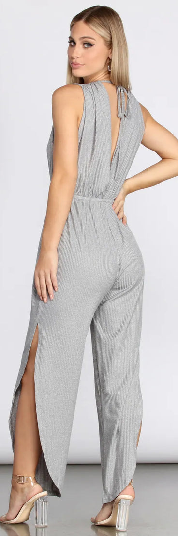 Mesmerize In Metallic Jumpsuit