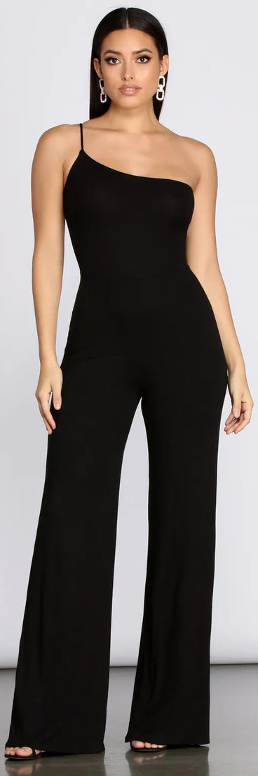 Done In One Shoulder Jumpsuit