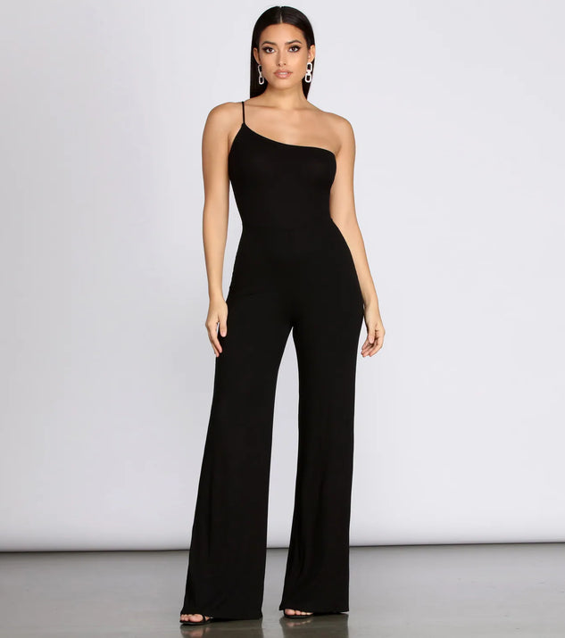 Done In One Shoulder Jumpsuit
