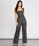 Time To Play Ruffle Plaid Jumpsuit