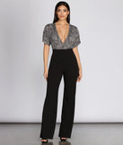 Spotted Leopard Top Jumpsuit