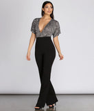 Spotted Leopard Top Jumpsuit