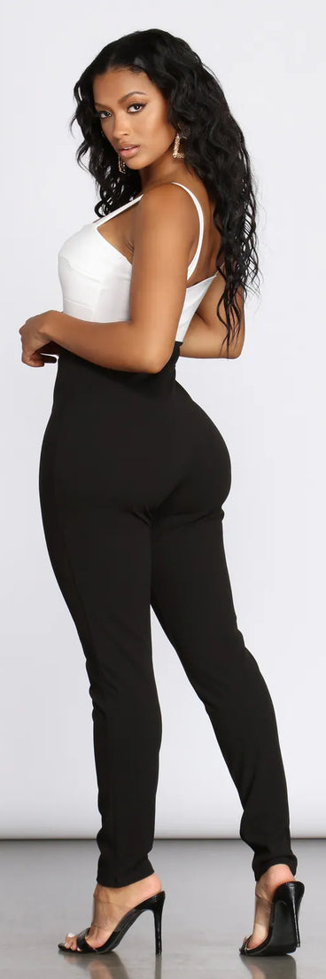 Classy Chic Twist Front Catsuit