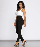 Classy Chic Twist Front Catsuit