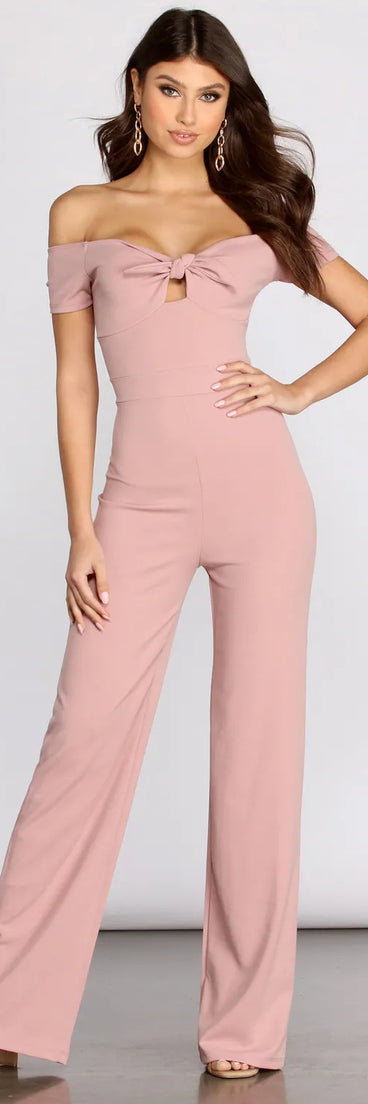 Totally Chic Off Shoulder Jumpsuit