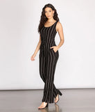 Stripe Decision Sleeveless Jumpsuit