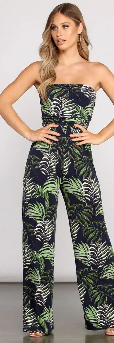 Vacay Goddess Strapless Jumpsuit