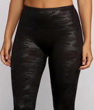 Coated Camo Leggings